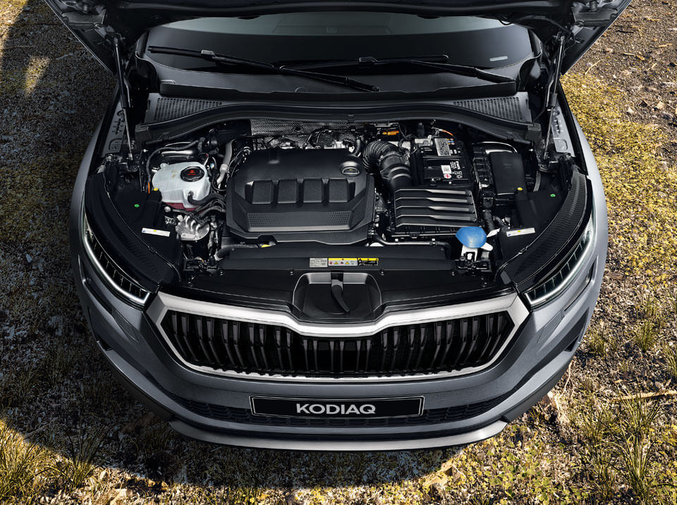 Кодиак двигатели. Объем бака на Шкода Кодиак. Кодиак вид двигателя. Skoda Kodiaq передняя нижняя крышка ДВС. Шкода Кодиак 2 литра бензин двигатель фото